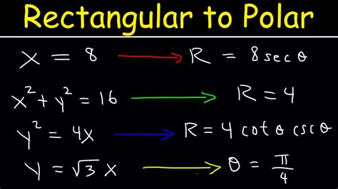rectangular equation  polar equations precalculus examples