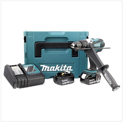 Makita DHP 458 RMJ 18V Li Ion Perceuse visseuse à percussion sans fil