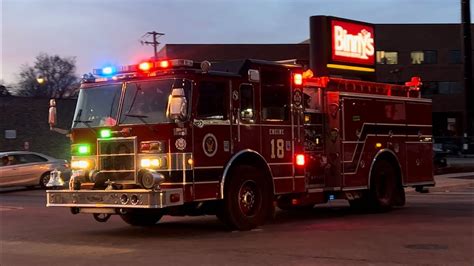 Skokie Fire Dept Ambulance Engine Responding Youtube