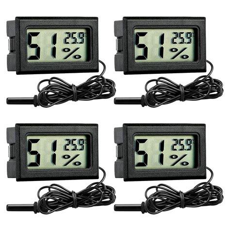 Gudoqi Pack Aquarium Thermometer Lcd Digital Fish Tank Water