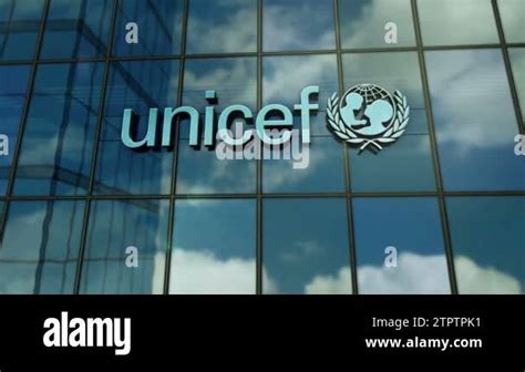 New York New York November 10 2023 Unicef Organization Headquarters Glass Building Concept