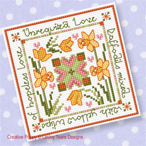 Lesley Teare Designs Knot Love Garden Cards Cross Stitch Pattern