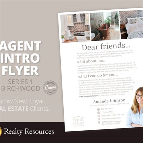 Flyer Template Real Estate Flyer Realtor Introduction Etsy