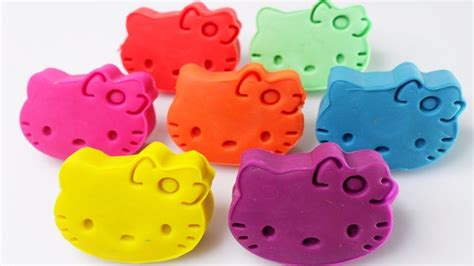 Learn Colors Play Doh Hello Kitty Modeling Molds Fun And Creative For