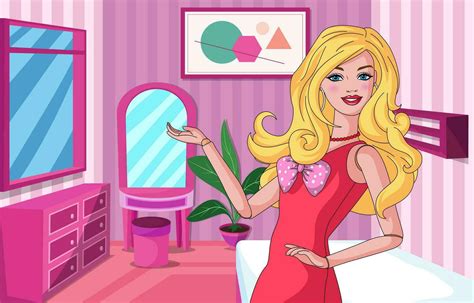Beautiful Blonde Doll Character Vector Art At Vecteezy