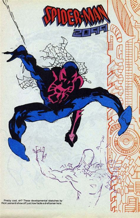 2099 Sketchbook Spider Man 2099 Sketches By Rick Leonardi Spiderman