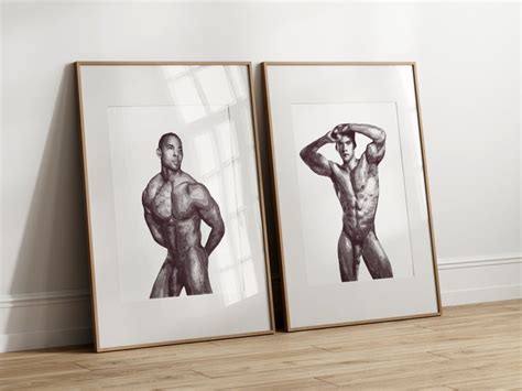 Gay Art Prints Set Of Queer Artwork Print Black And White Etsy
