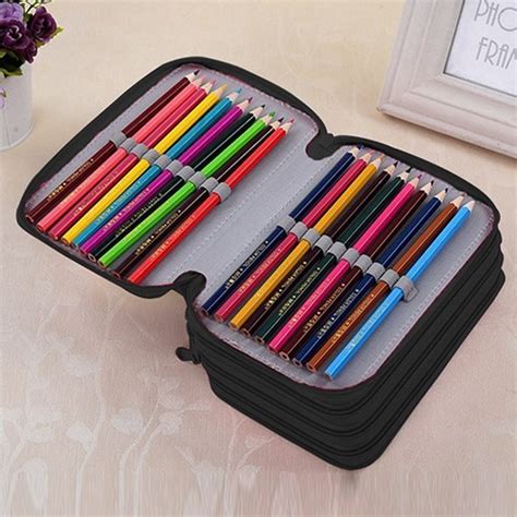 Estuche Para Lapices De 75 Espacios Colores Nylon Lapicera 38900