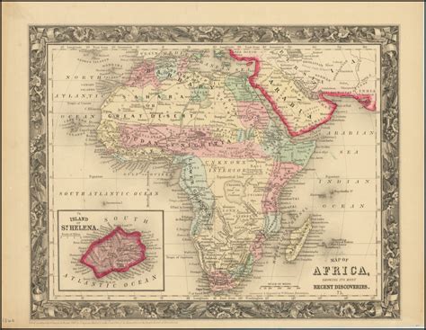 Map Of Africa Showing Its Most Recent Discoveries Barry Lawrence