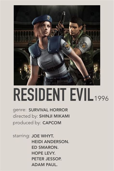 resident evil 1 remake minimalist poster