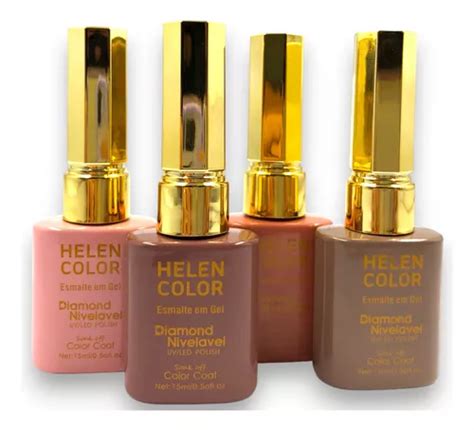 Esmalte Em Gel Helen Color Diamond Nivel Vel Cores Nude Un Frete Gr Tis
