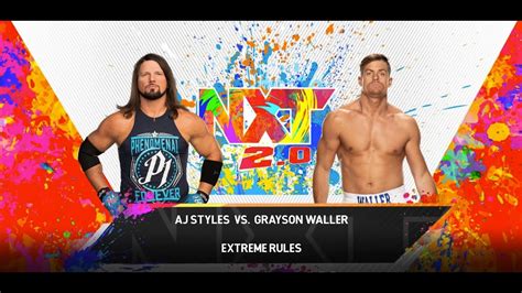 Wwe K Gameplay Aj Styles Vs Grayson Waller Nxt K Fps