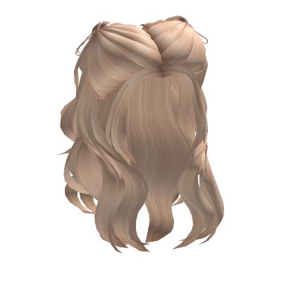 Half Up Half Down Wavy Pigtails In Blonde Roblox