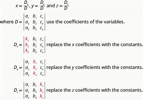 Solve Systems Of Equations Using Determinants Intermediate Algebra