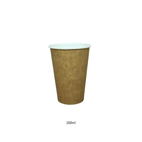 Copo Papel Biodegradável Térmico Água Café 200Ml Kraft 25Un Ecs