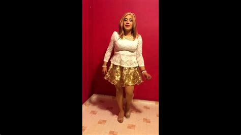 Crossdresser In Gold Outfit Youtube