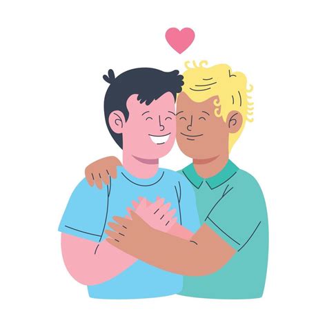 Gay Lovers Couple Vector Art At Vecteezy
