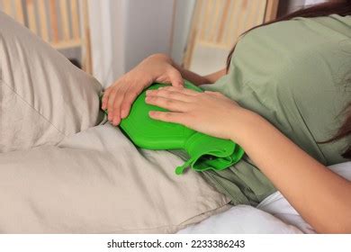 Woman Using Hot Water Bottle Relieve Stock Photo Shutterstock