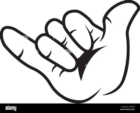 Shaka Hands Icon Logo Vector Design Illustration Stock Vector Image