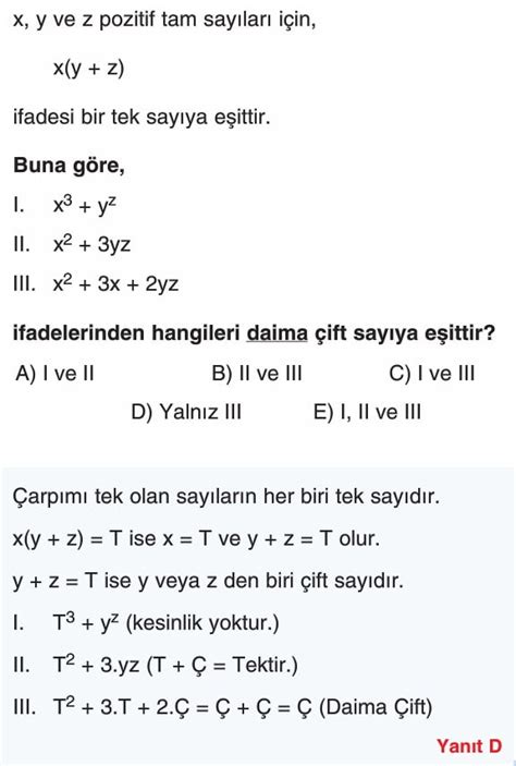 Temel Kavramlar Konu Anlatımı Test Soruları Çözümleri Tyt Matematik