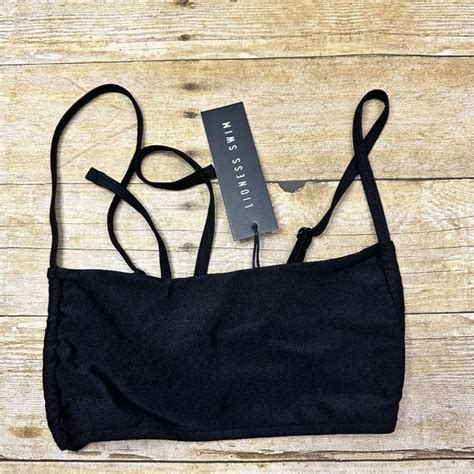 Lioness Swim Nwt Lioness The Mouna Bikini Top In Black Poshmark