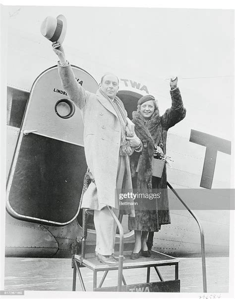 Sir Cedric Hardwicke And Mrs Hardwicke Are Shown As They Arrived In