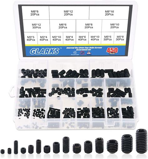 M8 X 1 0mm Fine Pitch Socket Set Screws Cup Point Grub Screws High