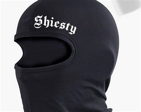 Shiesty Custom Unisex Black Adjustable Balaclava Ski Mask Etsy