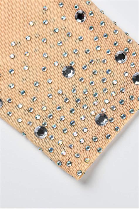 Wholesale Black Sexy Patchwork See Through Hot Drill Half A Turtleneck Skinny Jumpsuits K