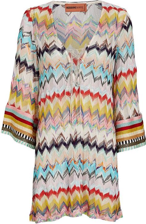 Missoni Mare Rainbow Chevron Knit Kaftan Rainbow Chevron Fashion