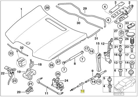 Bmw E E Bonnet Hood Release Cable Front New