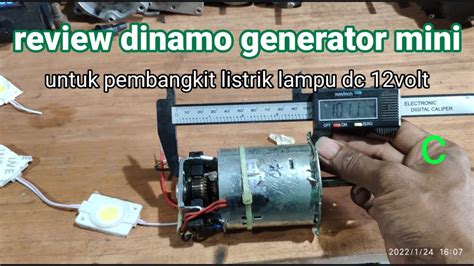 Generator Mini Dari Motor Dc Dinamo Pembangkit Listrik Volt Youtube