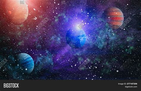 Outer Space Stars And Planets