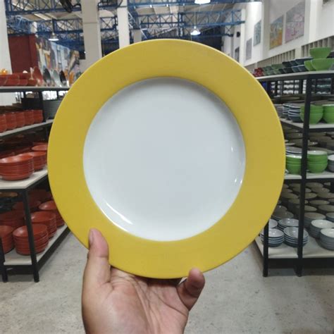 Jual Piring Keramik Salad Plate Piring Makan Piring Camilan Wave