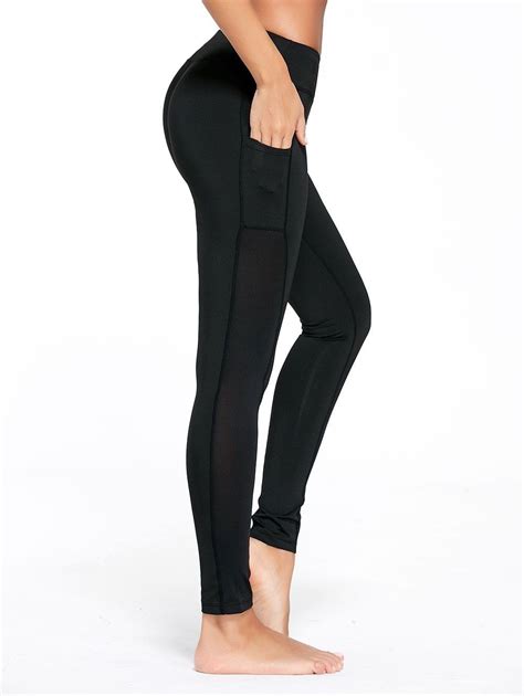 black exercise leggings with pockets