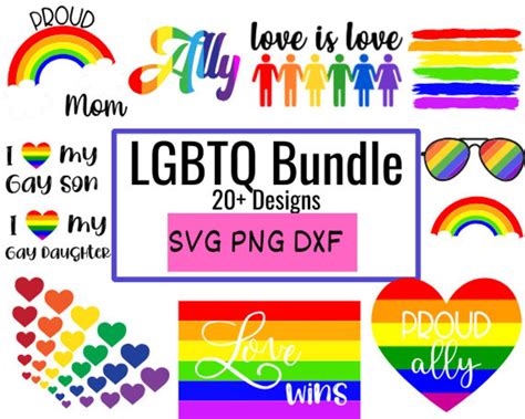 LGBTQ SVG Bundle LGBT Svg Pride Svg Gay Pride Svg Lgbt Quotes Svg Rainbow Svg Gay Svg