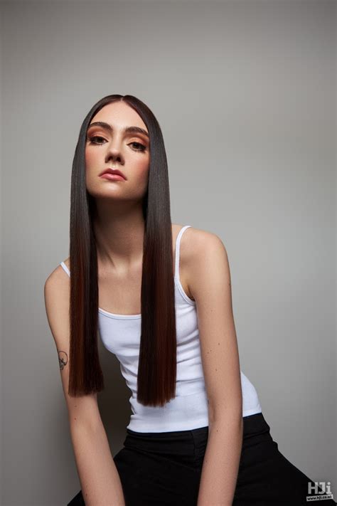 Long Brunette Straight Hair