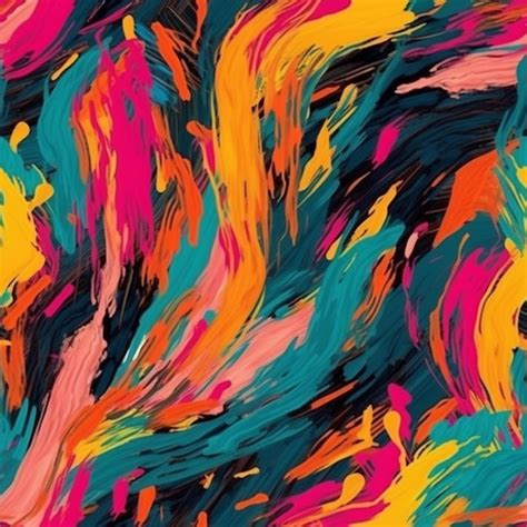 Premium Ai Image Vibrant Brush Strokes Pattern