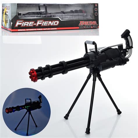 Пушка миниган Minigun на треноге игрушечная со световыми и звуковыми ...