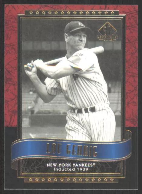 2003 SP LEGENDARY Cuts Lou Gehrig Yankees De New York 85 EUR 2 20