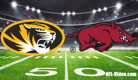 Missouri Vs Arkansas Football Week 13 2023 Full Game Replay Ncaa