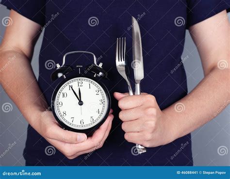 Time To Eat Stock Image Image Of Knife Palm Showing 46088441