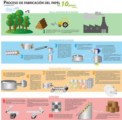 Proceso de fabricación del papel Infografía Un proyecto de