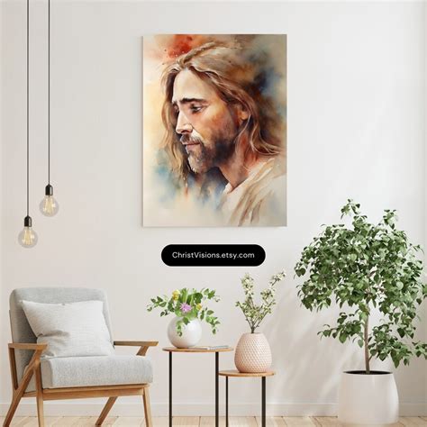 Yeshua Jesus Watercolor Jesus Art Print Jesus Painting Bible Art Jesus ...