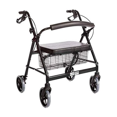 HEALTHLINE Heavy Duty Bariatric Rollator Walker With Seat and Wheels, 4 ...