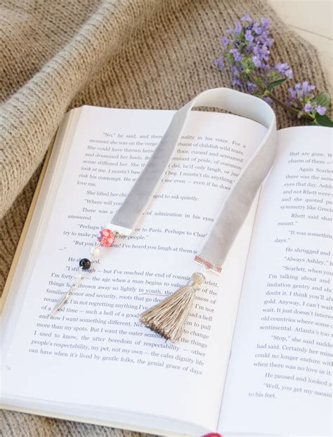 Feather Charm Elegant Velvet Ribbon Bookmark Ready To Ship Reading