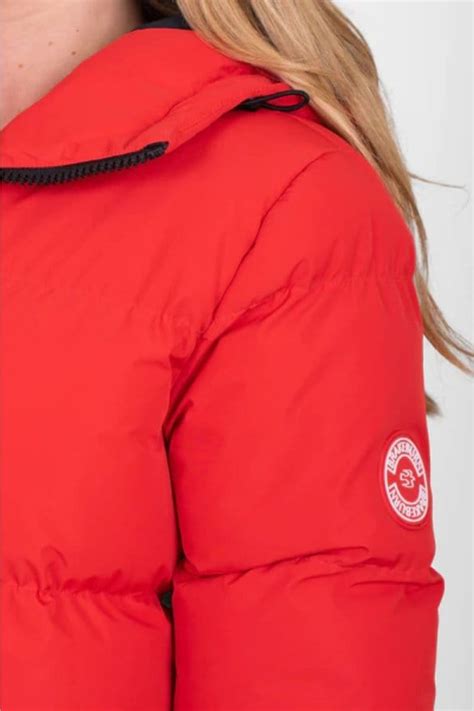 Brakeburn Long Line Red Padded Puffa Jacket BBLJKT009726AW22 - ShopperBoard
