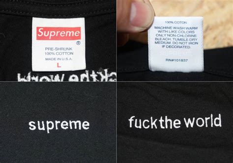 SUPREME シュプリーム ロゴ 刺繍 Tシャツ L USA製 超 fuck the world USA購入 Lサイズ 売買されたオークション情報yahooの商品情報をアーカイブ公開