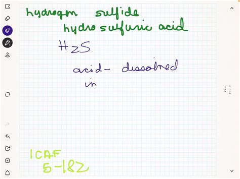 Solvedhydrogen Sulfide And Hydrosulfuric Acid Have The Same Molecular