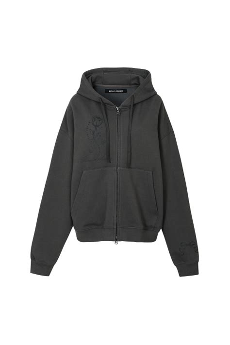 Musinsa Painorpleasure Rose Way Hood Zip Up Charcoal